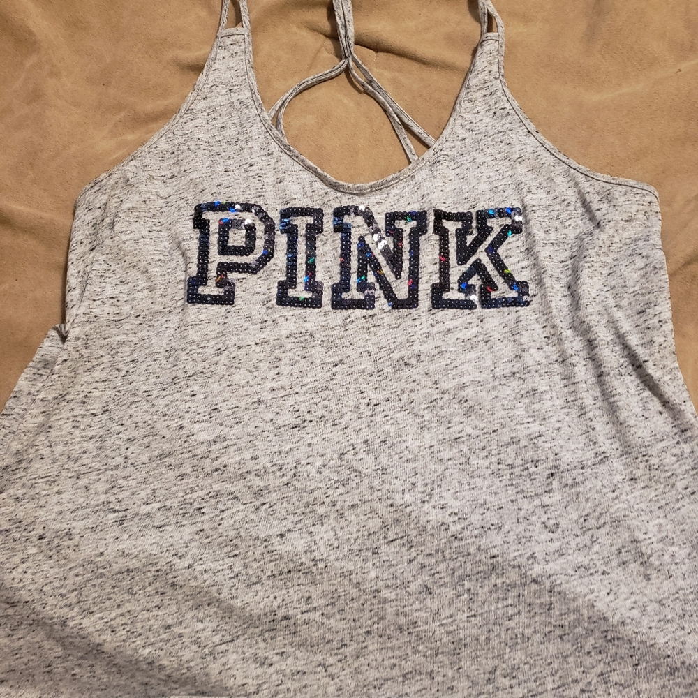 PINK bling tank top